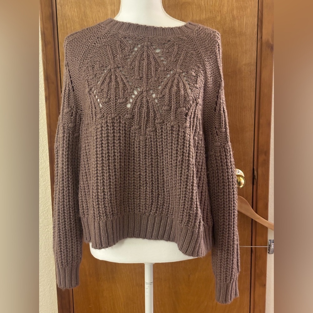 American Eagle Outfitters Open  Knit  Purple Sweater
